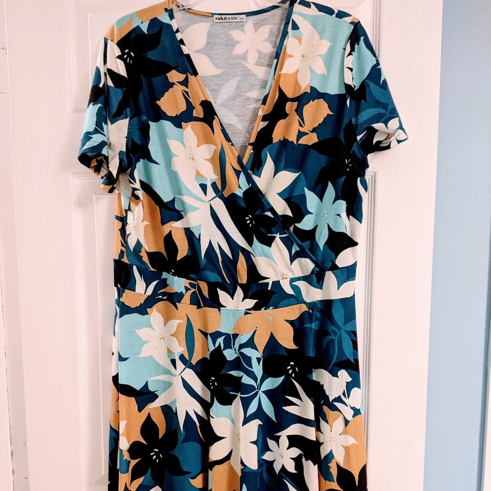 Blue Floral Dress Size XXL